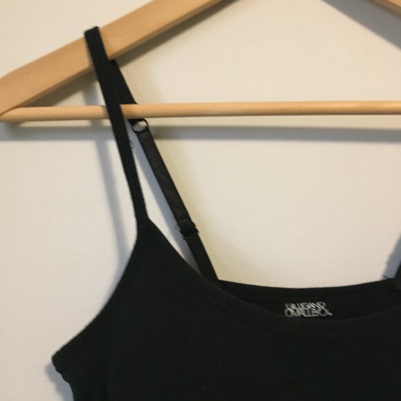 Gilligan & O'Malley Adjustable Strap Inbuilt Bra Black Camisole - Picture 3 of 14